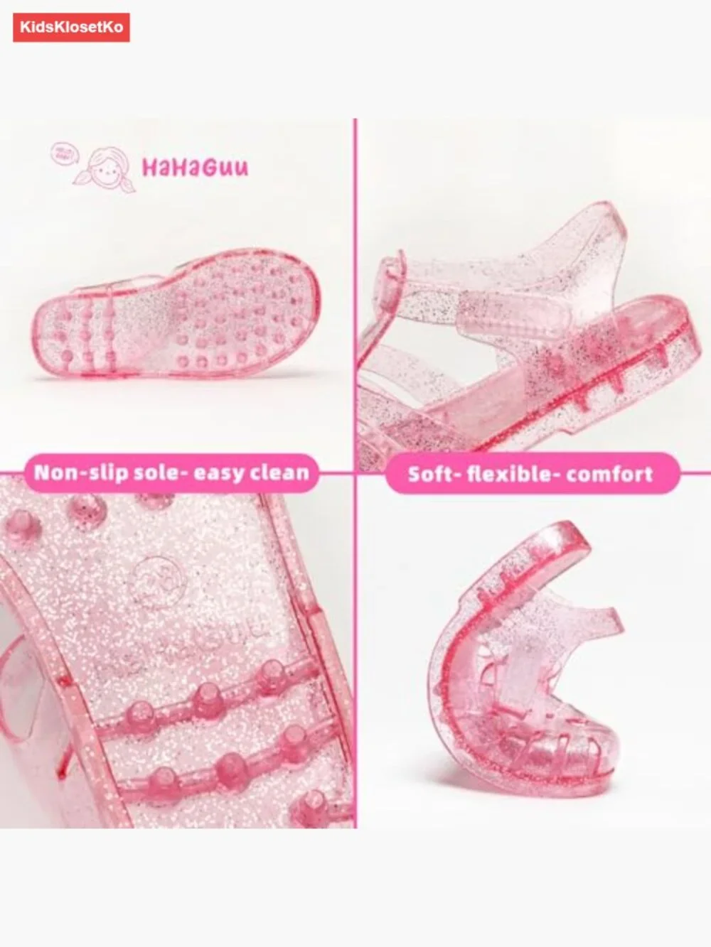 Girls Jelly Sandals Closed Toe Fisherman Gladiator Waterproof Breathable Summer